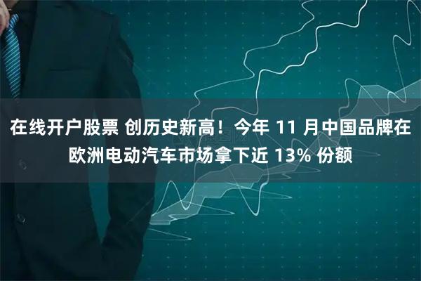 在线开户股票 创历史新高！今年 11 月中国品牌在欧洲电动汽车市场拿下近 13% 份额